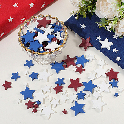 240Pcs Wooden Five-pointed Stars Display Decoration DIY-SP0004-01-1