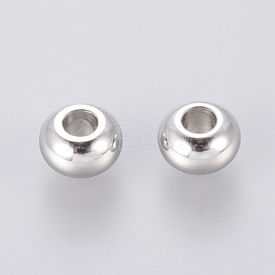 Tarnish Resistant Rondelle 304 Stainless Steel Beads STAS-S028-15-1