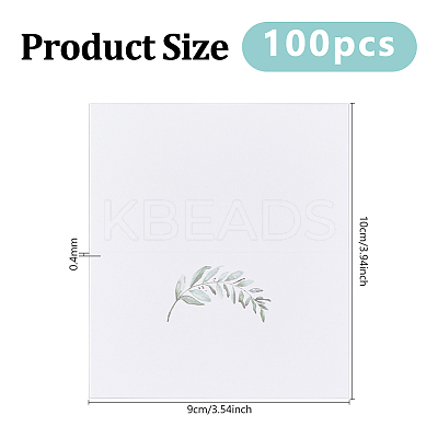 Rectangle Paper Table Place Cards AJEW-WH0752-125A-1