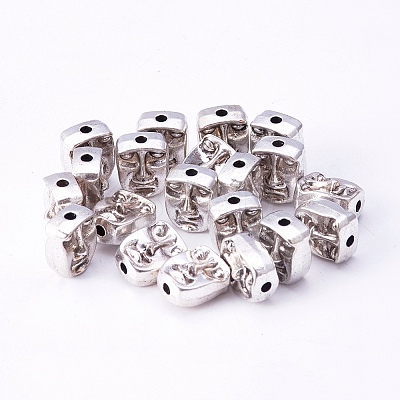 Tibetan Style Alloy Human Face Beads LS-X-TIBEP-GC184-AS-NR-1