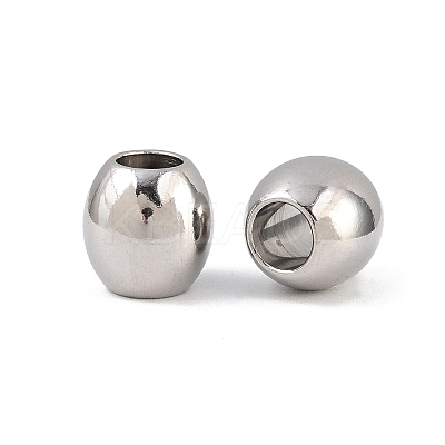 Tarnish Resistant 304 Stainless Steel European Beads STAS-E034-4-1