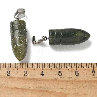 Natural & Synthetic Mixed Gemstone Pointed Pendants G-B127-18P-1