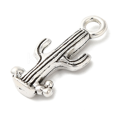 Tibetan Style Alloy Cactus Pendants TIBEP-3932-AS-LF-1