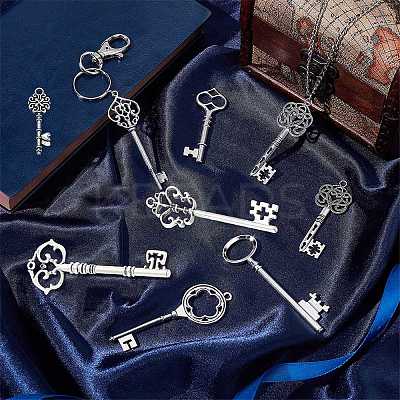 16pcs 8 style Tibetan Style Alloy Big Pendants FIND-SC0001-79-1