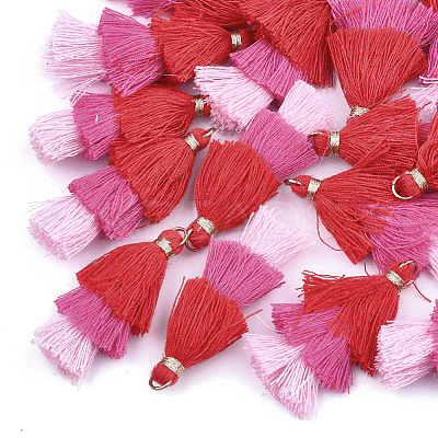 Polycotton(Polyester Cotton) Tassel Pendant Decorations X-FIND-T018-12-1