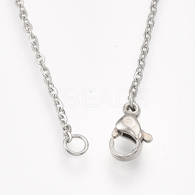 Non-Tarnish 201 Stainless Steel Pendant Necklaces NJEW-T009-JN024-1-45-1