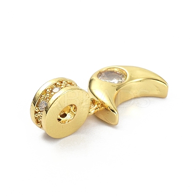Brass Cubic Zirconia Pendants ZIRC-C001-05G-1