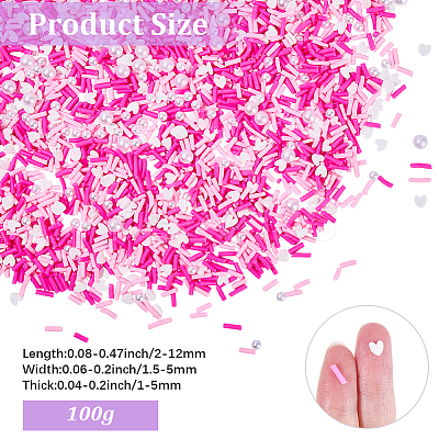 100G Handmade Polymer Clay Sprinkles Mix CLAY-CP0001-05B-1