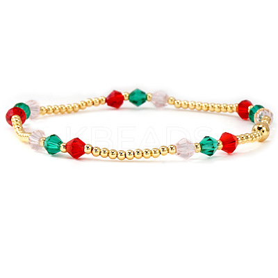 Bohemian Glass Seed Bead Stretch Bracelets for Women WD6456-4-1