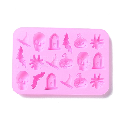 Halloween Theme Tombstone/Skull/Bat Cake Decoration Food Grade Silicone Molds LS-DIY-E067-04-1