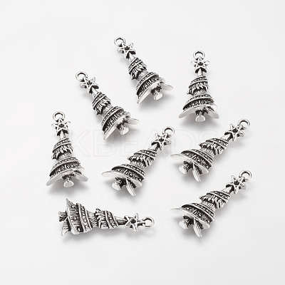 Tibetan Style Alloy Pendants TIBEP-GC118-AS-RS-1