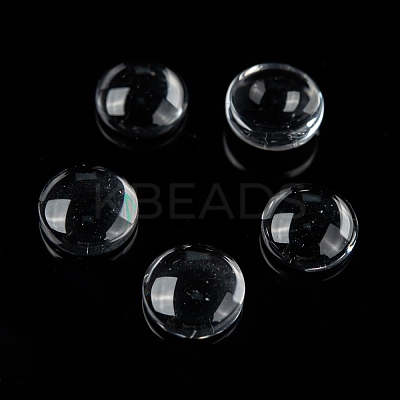 Transparent Glass Cabochons X-GGLA-R026-8mm-1