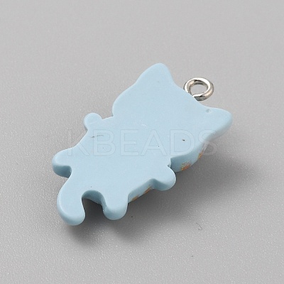 Opaque Resin Cat Pendants X1-CRES-TAC0010-07F-1