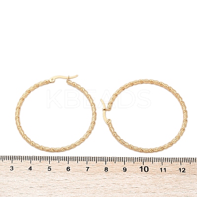 Ion Plating(IP) 304 Stainless Steel Big Hoop Earrings EJEW-L215-16G-1