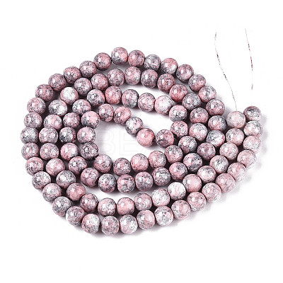Baking Paint Glass Beads Strands DGLA-N016-8mm-03-1
