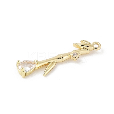 Brass Micro Pave Cubic Zirconia Pendants KK-M326-13B-G-1