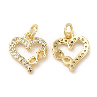 Eco-Friendly Brass Micro Pave Cubic Zirconia Pendants KK-M246-40G-1