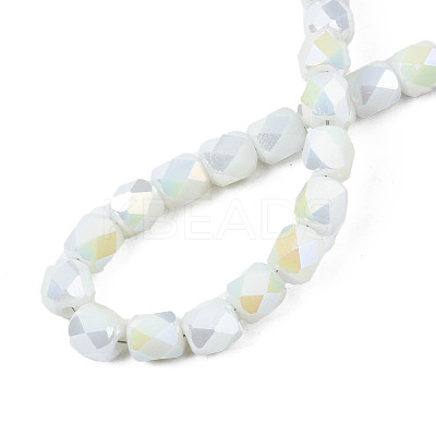 Electroplate Glass Beads Strands EGLA-N002-13-A13-1