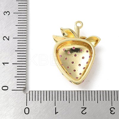 Brass Micro Pave Cubic Zirconia Pendants KK-P290-39G-1
