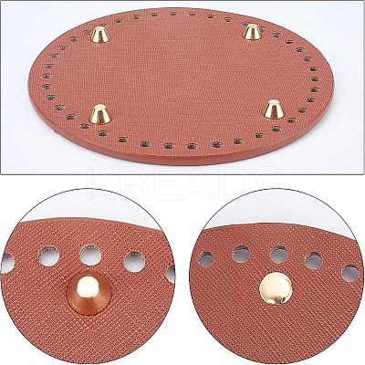 PU Leather Flat Round Bag Bottom FIND-CA0001-11J-1