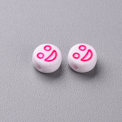 White Opaque Acrylic Beads MACR-N008-42-A-1