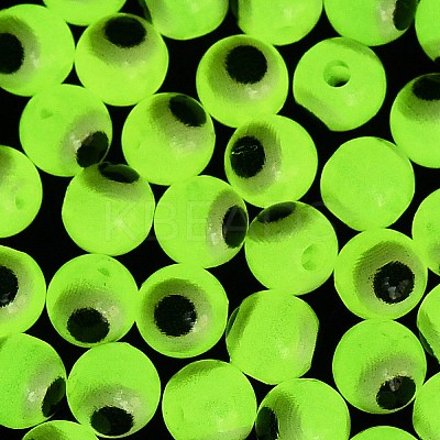Luminous & Printed Opaque Acrylic Beads LACR-G050-01C-1
