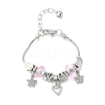 Alloy European Beads Charm Bracelets BJEW-F495-12P-1