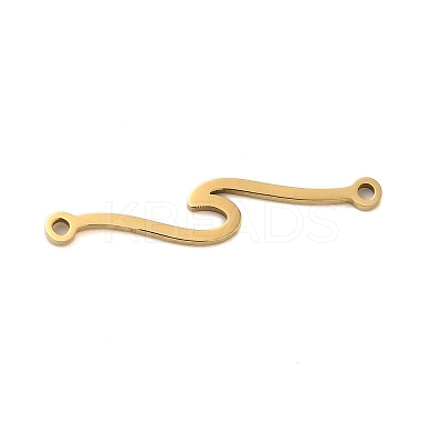 304 Stainless Steel Wave Links Connector Charms LS-STAS-S123-03G-05-1