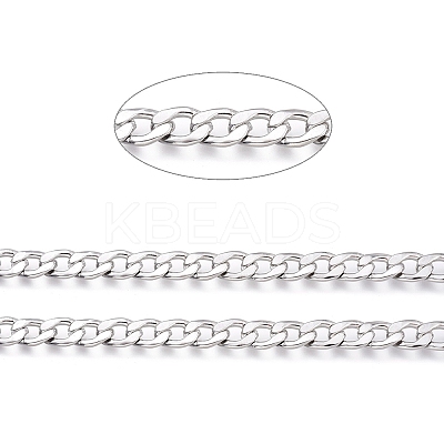 Tarnish Resistant 304 Stainless Steel Cuban Link Chains CHS-M003-13P-D-1