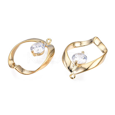 Brass Rhinestone Pendants KK-N216-410-1