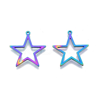 Ion Plating(IP) 201 Stainless Steel Pendants STAS-N098-096M-1