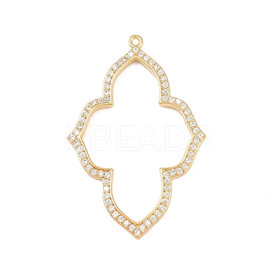 Brass Micro Pave Cubic Zirconia Pendants KK-Z133-05G-02-1