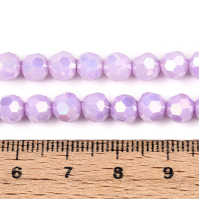 Anti-Tarnish Electroplate Glass Beads Strands EGLA-T021-6mm-15-02-1