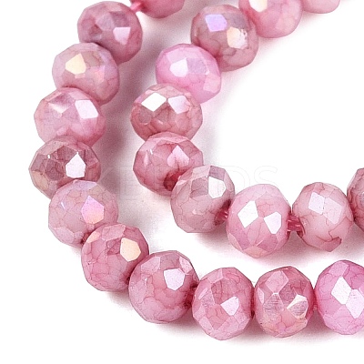 Anti-Tarnish Electroplate Rondelle Glass Beads Strands EGLA-T021-3mm-17-14-1