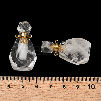 Natural Mixed Gemstone Perfume Bottle Pendants G-B149-02G-1