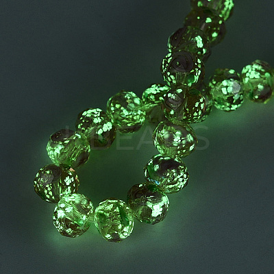 Handmade Luminous Lampwork Beads Strands LAMP-N037-01C-1