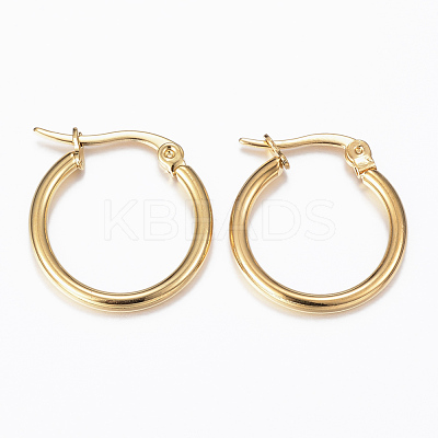 304 Stainless Steel Hoop Earrings EJEW-H344-02-1