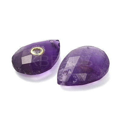 Natural Amethyst Pendants G-K371-03H-1