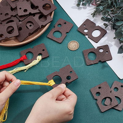 30Pcs Wood Thread Winding Boards AJEW-PH0012-44C-1