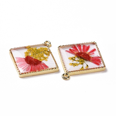 Transparent Clear Epoxy Resin Pendants RESI-L036-11KCG-02-1