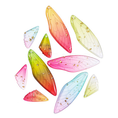 20Pcs 10 Styles Transparent Resin Big Pendants RESI-TA0003-25D-1