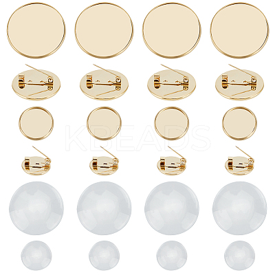 DIY Blank Dome Brooch Making Kit DIY-BBC0001-37-1