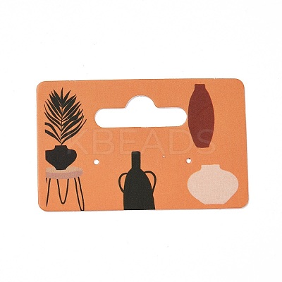 Rectangle Paper One Pair Earring Display Cards with Hanging Hole CDIS-C004-04D-1