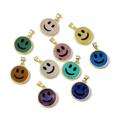 Natural & Synthetic Mixed Gemstone Pendants G-G977-06-1