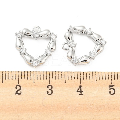 Brass Micro Pave Cubic Zirconia Pendants KK-E090-14P-1