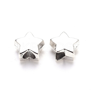 Tibetan Style Alloy European Beads X-TIBE-N006-100AS-LF-1
