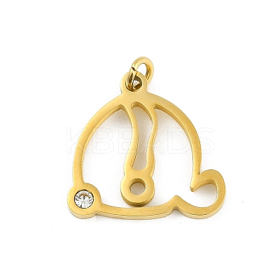 304 Stainless Steel Pendants LS-STAS-R137-01G-Q-1