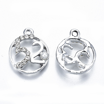 UV Plated Alloy Pendants PALLOY-S181-013P-RS-1