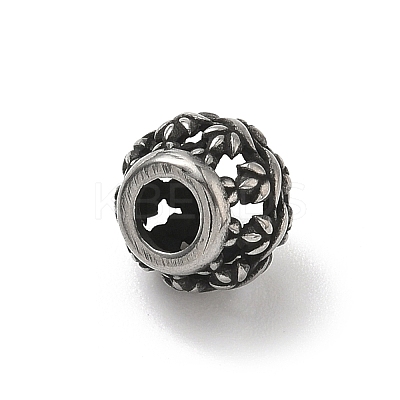 304 Stainless Steel European Beads STAS-H238-09F-AS-1