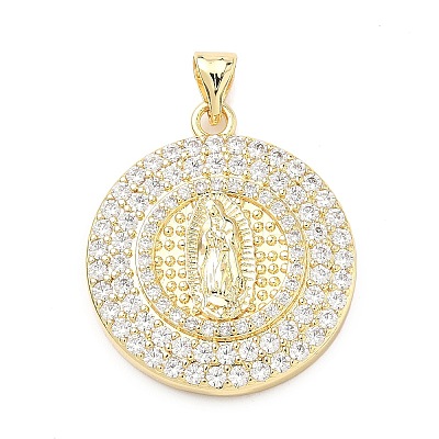 Brass Micro Pave Cubic Zirconia Pendants KK-H539-17A-1
